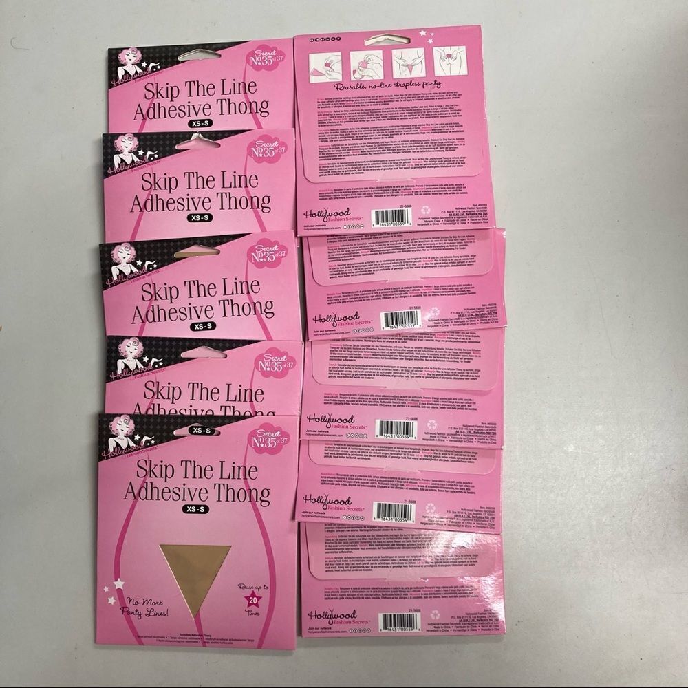 HOLLYWOOD Fashion Secrets, Skip the Line Adhesive Thong Xtra Small-Small, 10 pkg